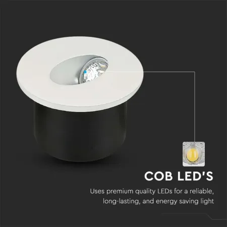 V-TAC Faretto LED Segnapasso Rotondo a Incasso | Energy Clever 2