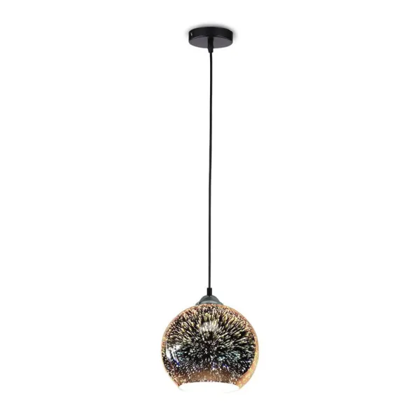 Pendant Light Holder E27 with 3D Glass Lampshade 250mm