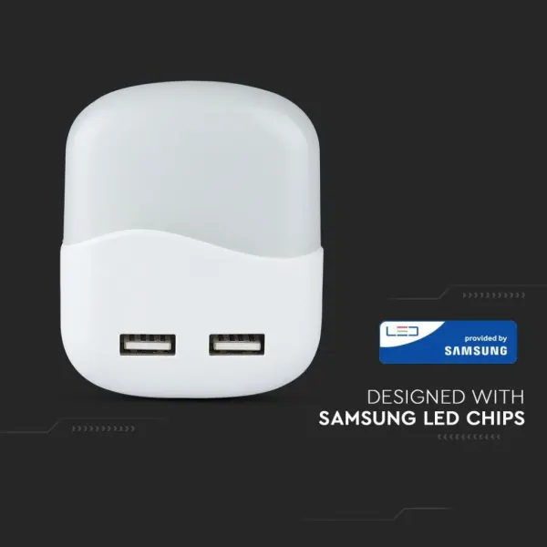 V-TAC PRO Faretto LED Chip Samsung Segnapasso Notturno Quadrato 0,45W | Energy Clever