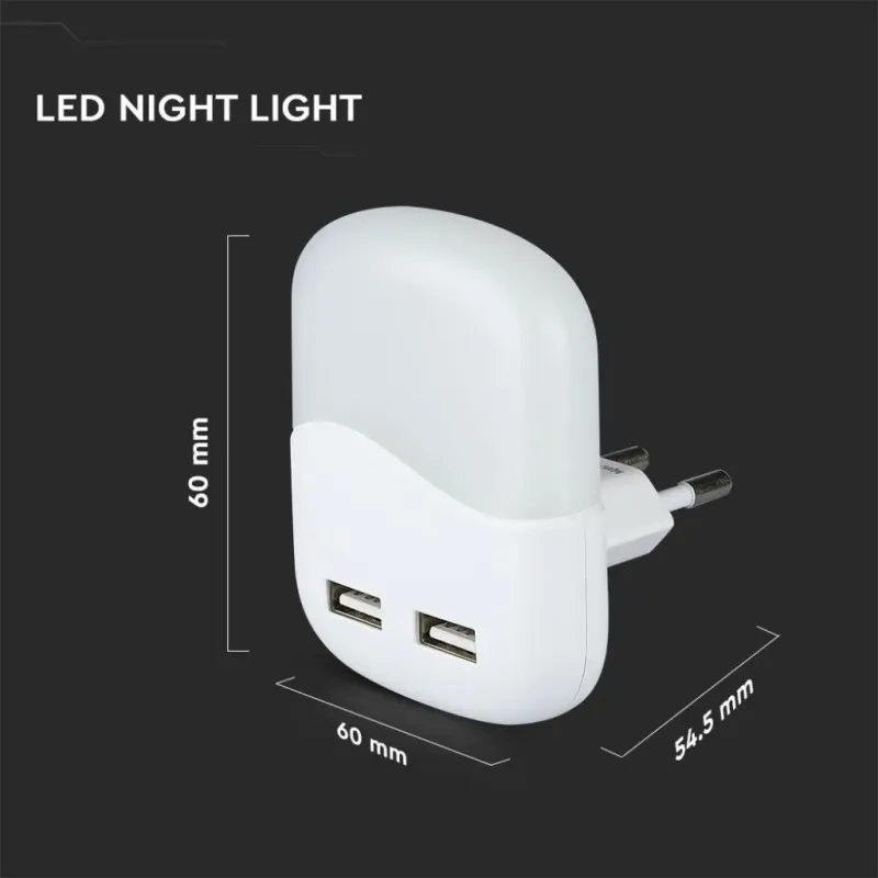 V-TAC PRO Faretto LED Chip Samsung Segnapasso Notturno Quadrato 0,45W | Energy Clever