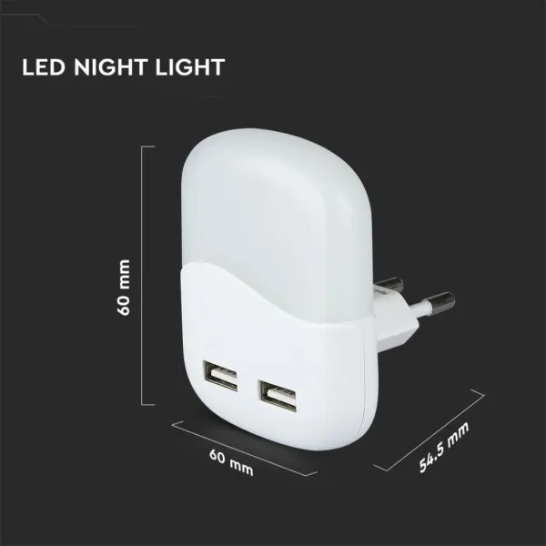 V-TAC PRO Faretto LED Chip Samsung Segnapasso Notturno Quadrato 0,45W | Energy Clever