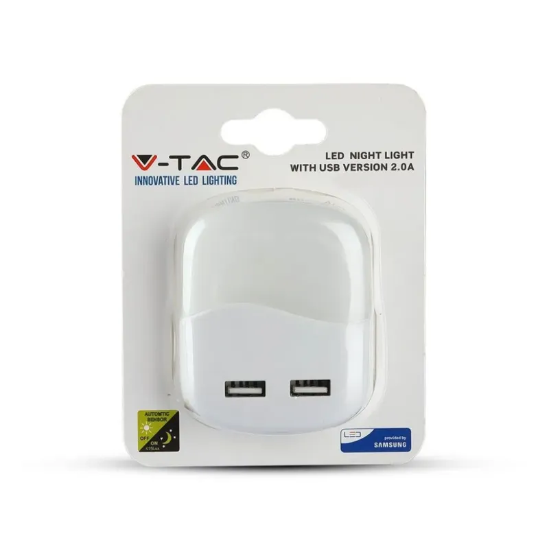 V-TAC PRO Faretto LED Chip Samsung Segnapasso Notturno Quadrato 0,45W | Energy Clever