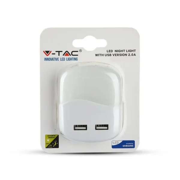 V-TAC PRO Faretto LED Chip Samsung Segnapasso Notturno Quadrato 0,45W | Energy Clever