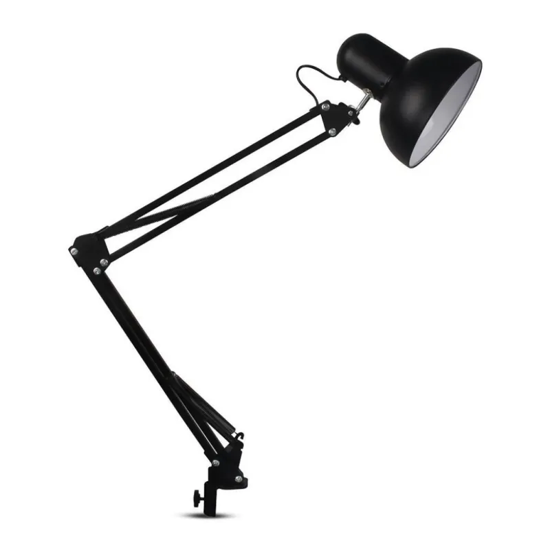 Designer Table Lamp with Adjustable Metal Bracket + Switch & E27 Holder Hookup Black