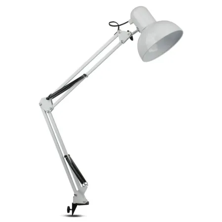 Designer Table Lamp with Adjustable Metal Bracket + Switch & E27 Holder Hookup White