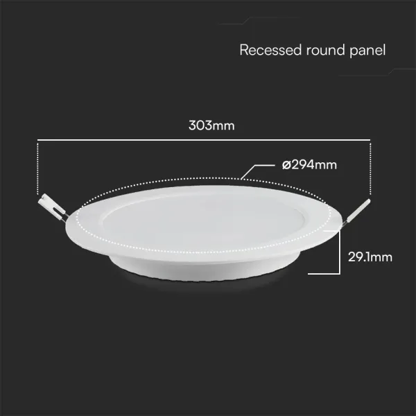 V-TAC PRO Mini Pannello LED Chip Samsung 24W | Energy Clever