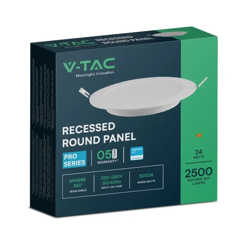 V-TAC PRO Mini Pannello LED Chip Samsung 24W | Energy Clever