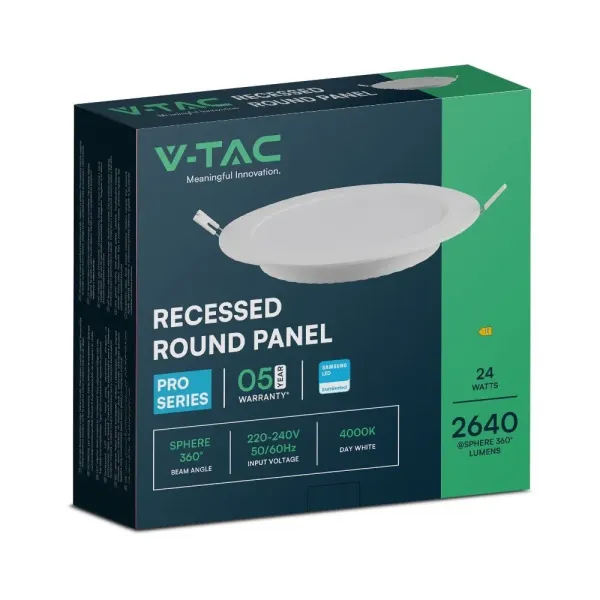 V-TAC PRO Mini Pannello LED Chip Samsung 24W | Energy Clever