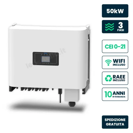 Inverter Fotovoltaico di Stringa Trifase Deye 50kW 4 MPPT CEI 0-21 IP65