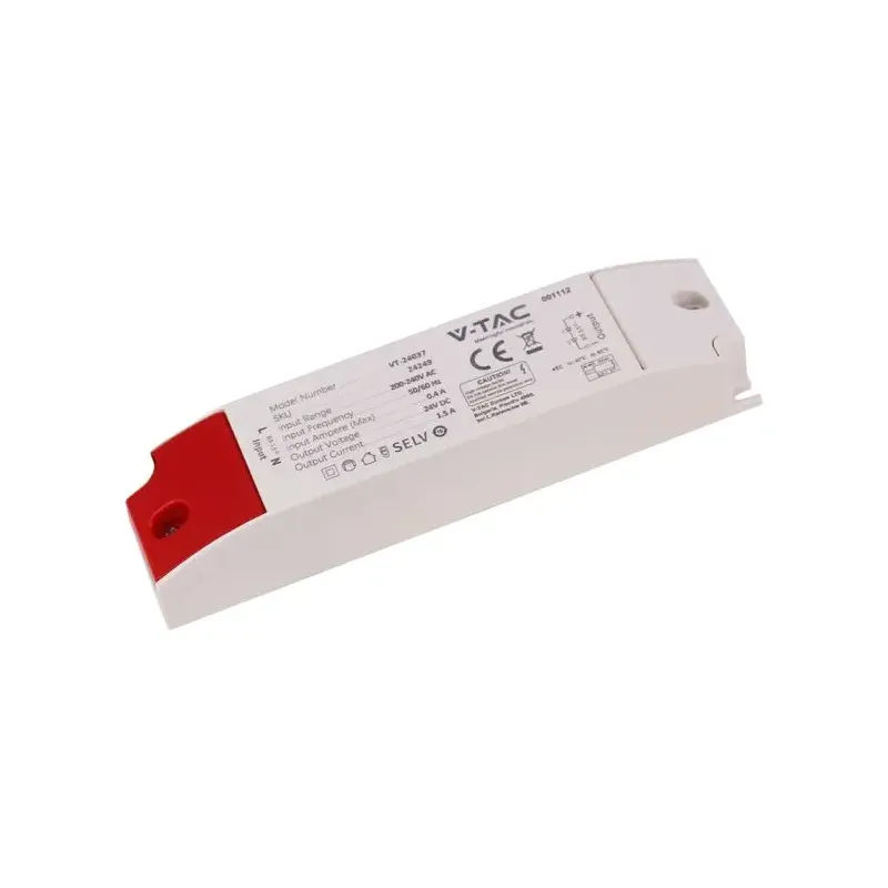 36W LED PLASTIC POWER SUPPLY 24V 1.5A IP44