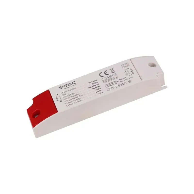 60W LED PLASTIC POWER SUPPLY 24V 2.5A IP44