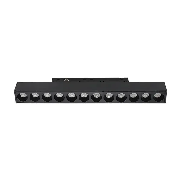 12W 48V LINEAR MAGNETIC GRILLE LIGHT ALUMINUM 4000K BLACK BODY