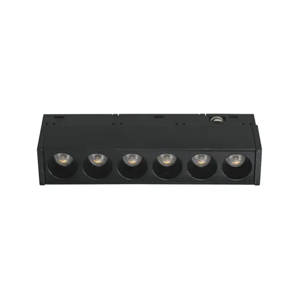 6W 48V LINEAR MAGNETIC GRILLE LIGHT ALUMINUM 4000K BLACK BODY