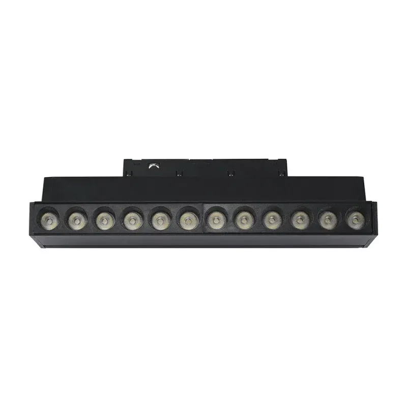 12W 48V ADJUSTABLE MAGNETIC SPOT LIGHT ALUMINUM 3000K BLACK BODY