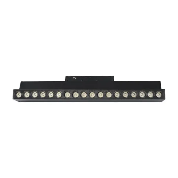 18W 48V ADJUSTABLE MAGNETIC SPOT LIGHT ALUMINUM 6400K BLACK BODY