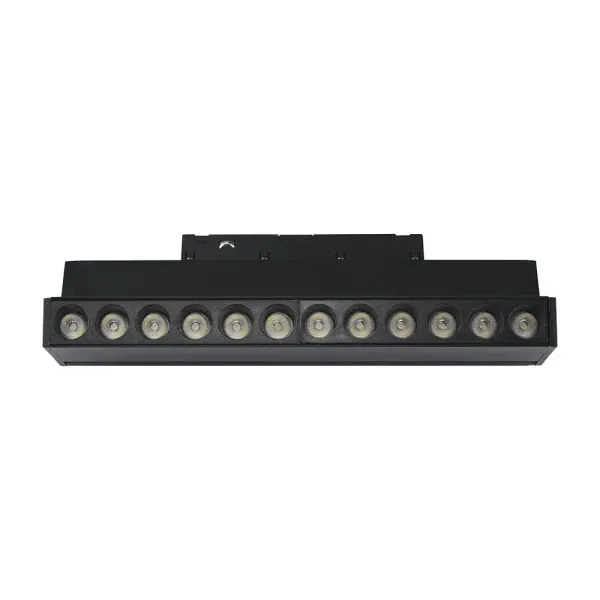 12W 48V ADJUSTABLE MAGNETIC SPOT LIGHT ALUMINUM 6400K BLACK BODY