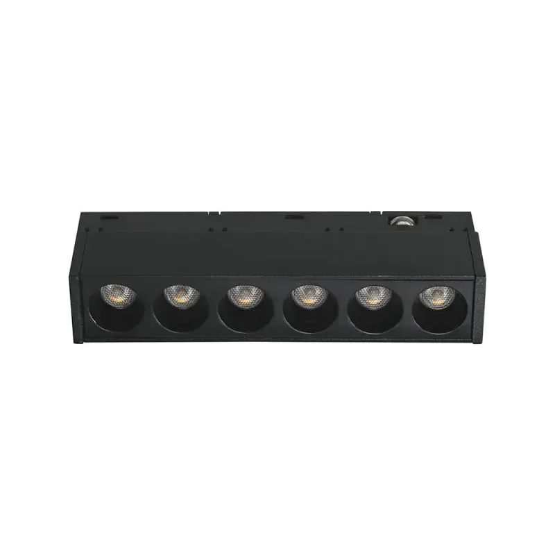 6W 48V LINEAR MAGNETIC GRILLE LIGHT ALUMINUM 3000K BLACK BODY