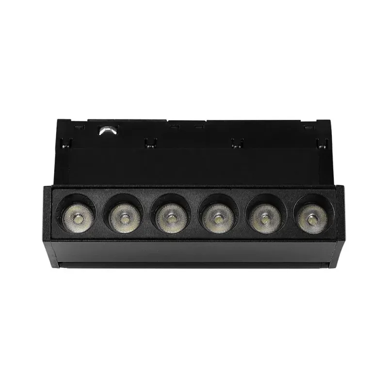 6W 48V ADJUSTABLE MAGNETIC SPOT LIGHT ALUMINUM 3000K BLACK BODY