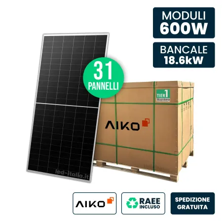 Bancale 18kW con 31 Pannelli Solari AIKO 600W | Energy Clever