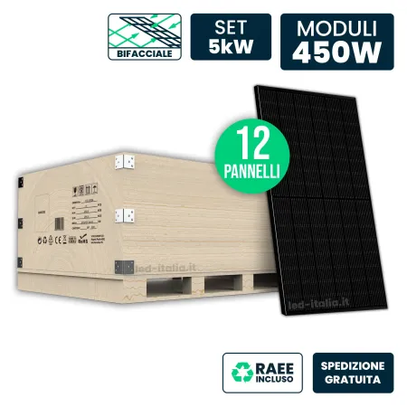 Set 5kW con 12 Pannelli Solari 450W | Energy Clever