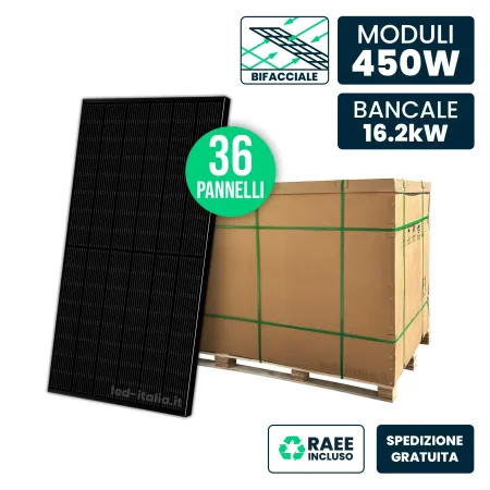 Bancale 16.2kW con 36 Pannelli Solari 450W | Energy Clever