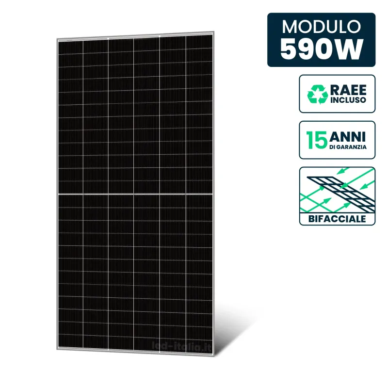 Pannello Solare 590W N-Type TOPCon Bifacciale | Energy Clever