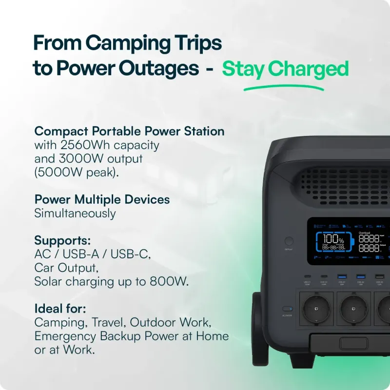 Power Station Portatile con batteria LFP | Energy Clever