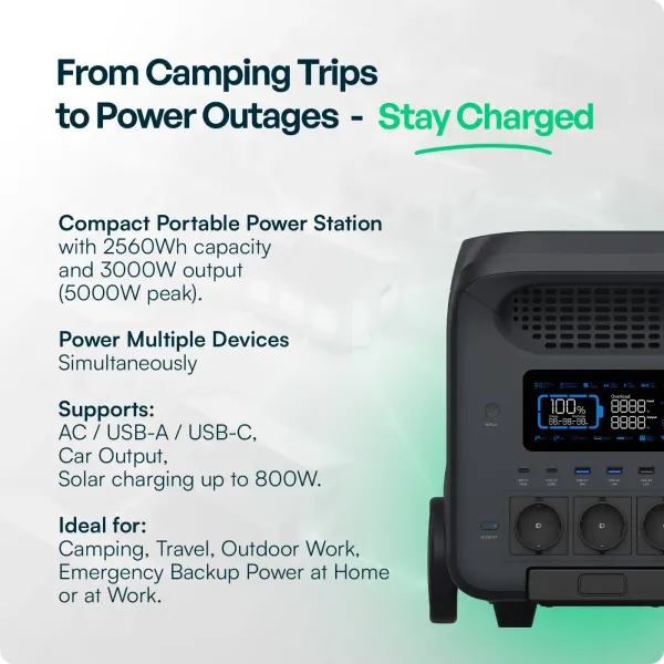 Power Station Portatile con batteria LFP | Energy Clever