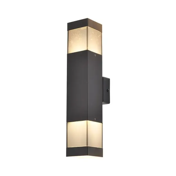 2*GU10 WALL LAMP BLACK BODY - IP54