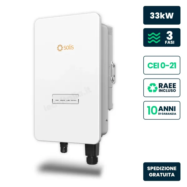 Inverter Fotovoltaico di Stringa Trifase 33 kW 3 MPPT CEI 0-21 IP66