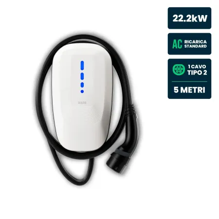 Wallbox Dazebox One 22kW Trifase 32A con RFID WiFi Bluetooth e Cavo Tipo 2 5m IP55