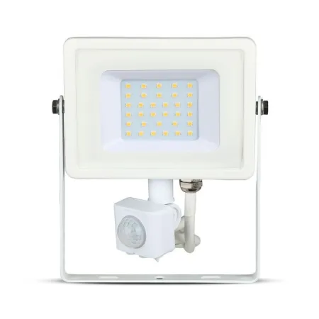 30W LED Sensor Floodlight Samsung Chip Cut Off Function White Body 6400K