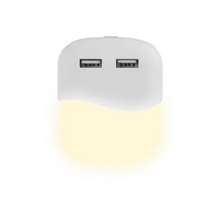 V-TAC PRO Faretto LED Chip Samsung Segnapasso Notturno Quadratro 0,45W Sensore Crepuscolare e USB
