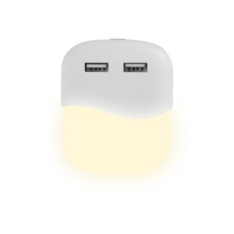 V-TAC PRO Faretto LED Chip Samsung Segnapasso Notturno Quadratro 0,45W Sensore Crepuscolare e USB
