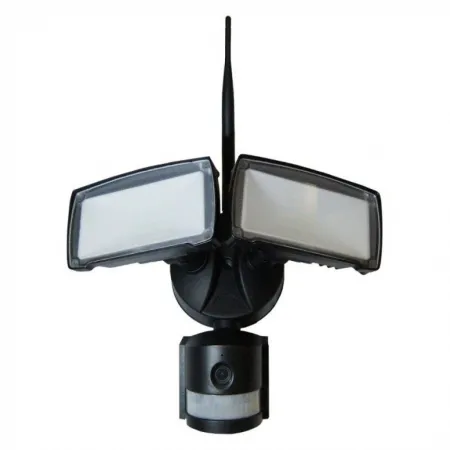 18W LED Floodlight with WiFi Sensor Camera Black 6000K