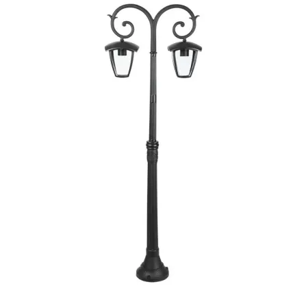 Pole Lamp 2XE27 1410mm IP44 Black