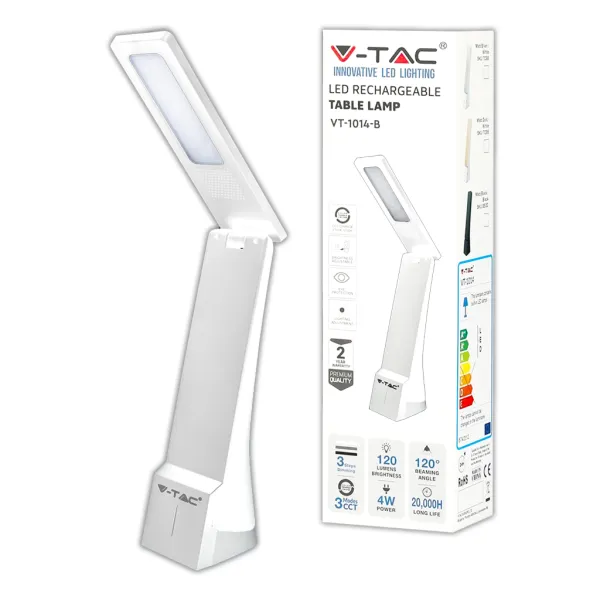 4W LED Table Lamp White + Silver