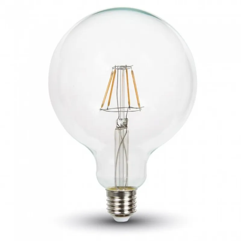 LED Bulb 6W Filament E27 G125 Clear Cover 6400K