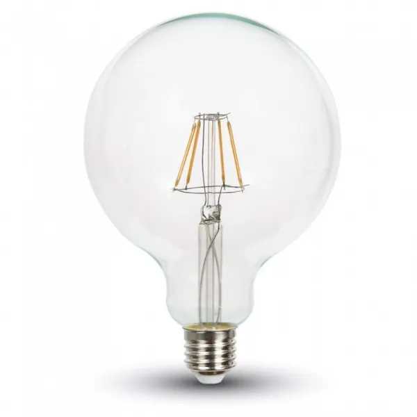 LED Bulb 6W Filament E27 G125 Clear Cover 6400K