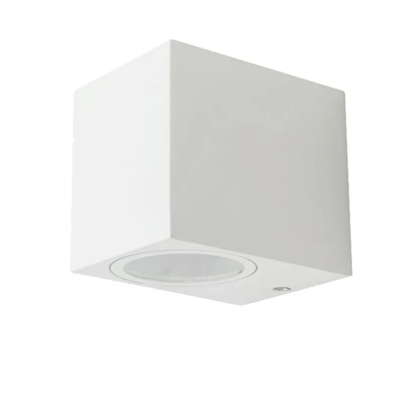 Wall Sleek Wall Fitting Square White Body 1 Way IP44