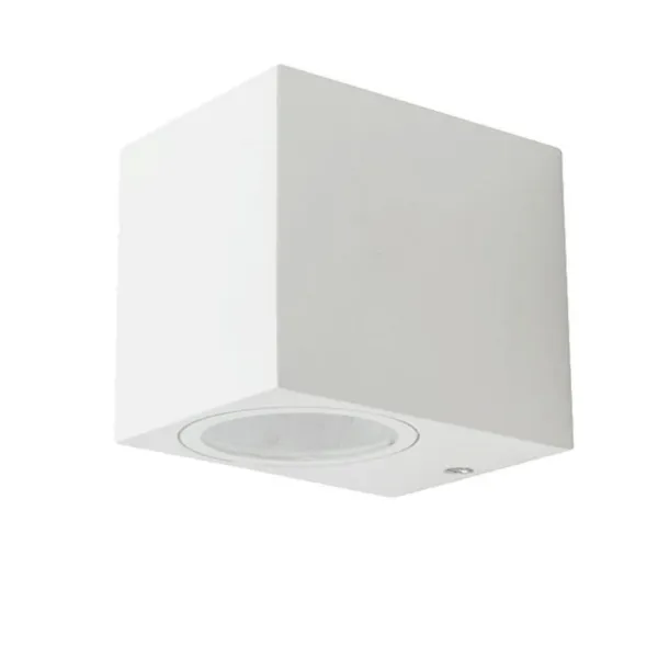 Wall Sleek Wall Fitting Square White Body 1 Way IP44