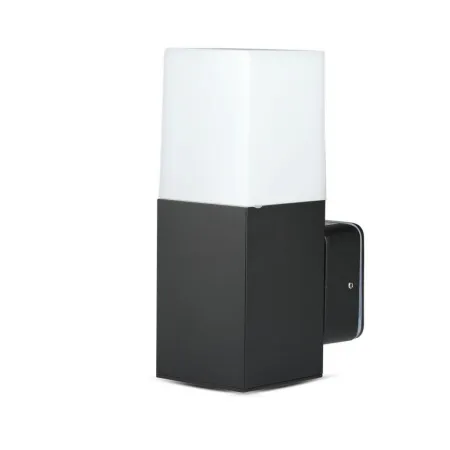 GU10 Garden Wall Lamp Aluminum Body Square Black 121X80X250mm IP54