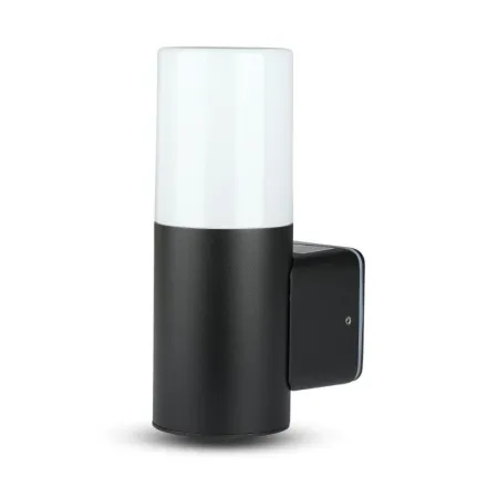 GU10 Garden Wall Lamp Aluminum Body Cylinder Black 121X80X250mm IP54
