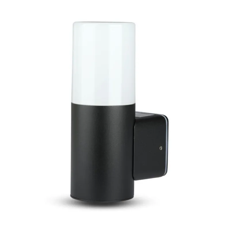 GU10 Garden Wall Lamp Aluminum Body Cylinder Black 121X80X250mm IP54